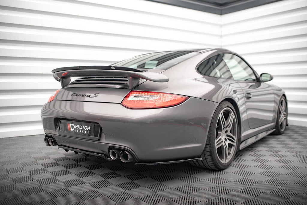 Maxton Design Spoiler CAP passend für Porsche 911 Carrera / Carrera GTS 997 Facelift schwarz Hochglanz