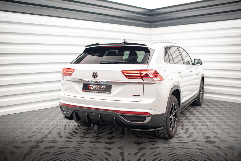 Maxton Design Heck Ansatz Flaps Diffusor passend für VW Atlas Cross schwarz Hochglanz