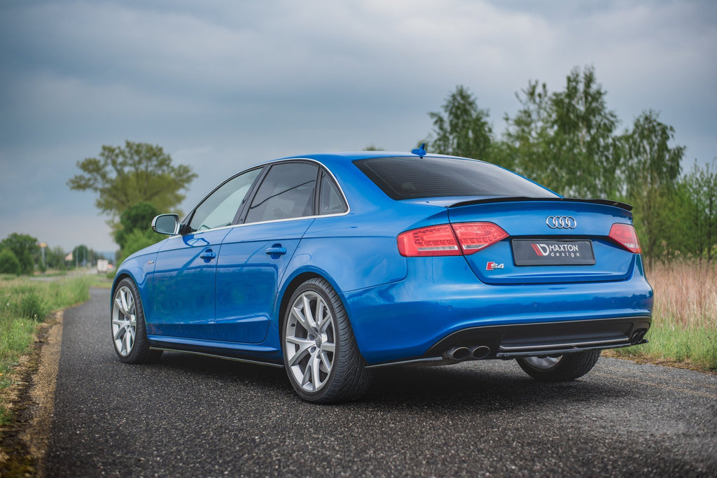 Maxton Design Heckansatz Audi S4 / A4 S-Line B8 Limousine schwarz Hochglanz für Audi A4