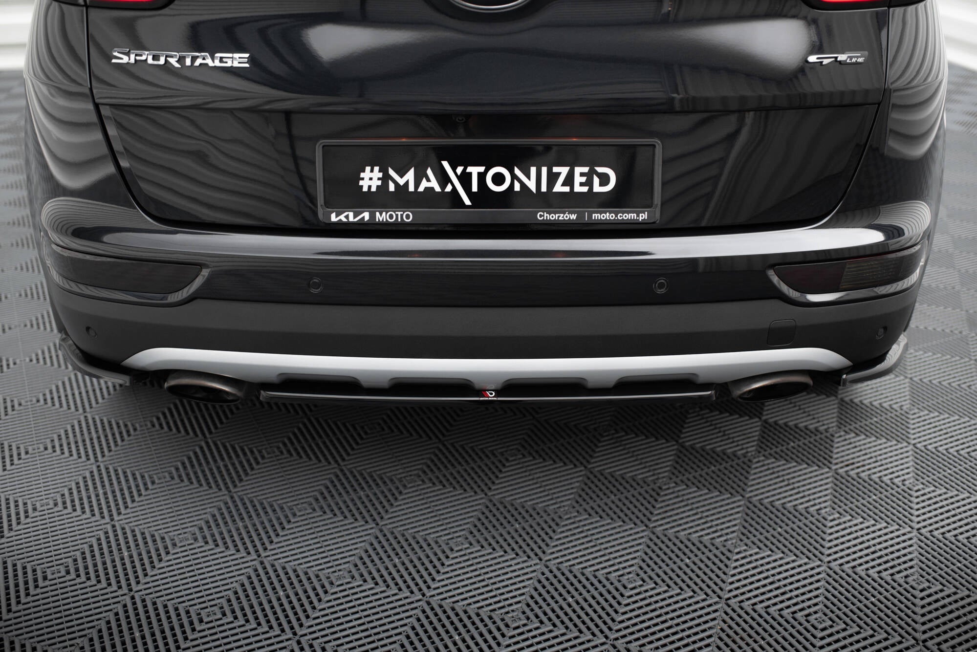 Maxton Design Heckansatz Kia Sportage GT-Line Mk4 schwarz Hochglanz für Kia Sportage Mk4