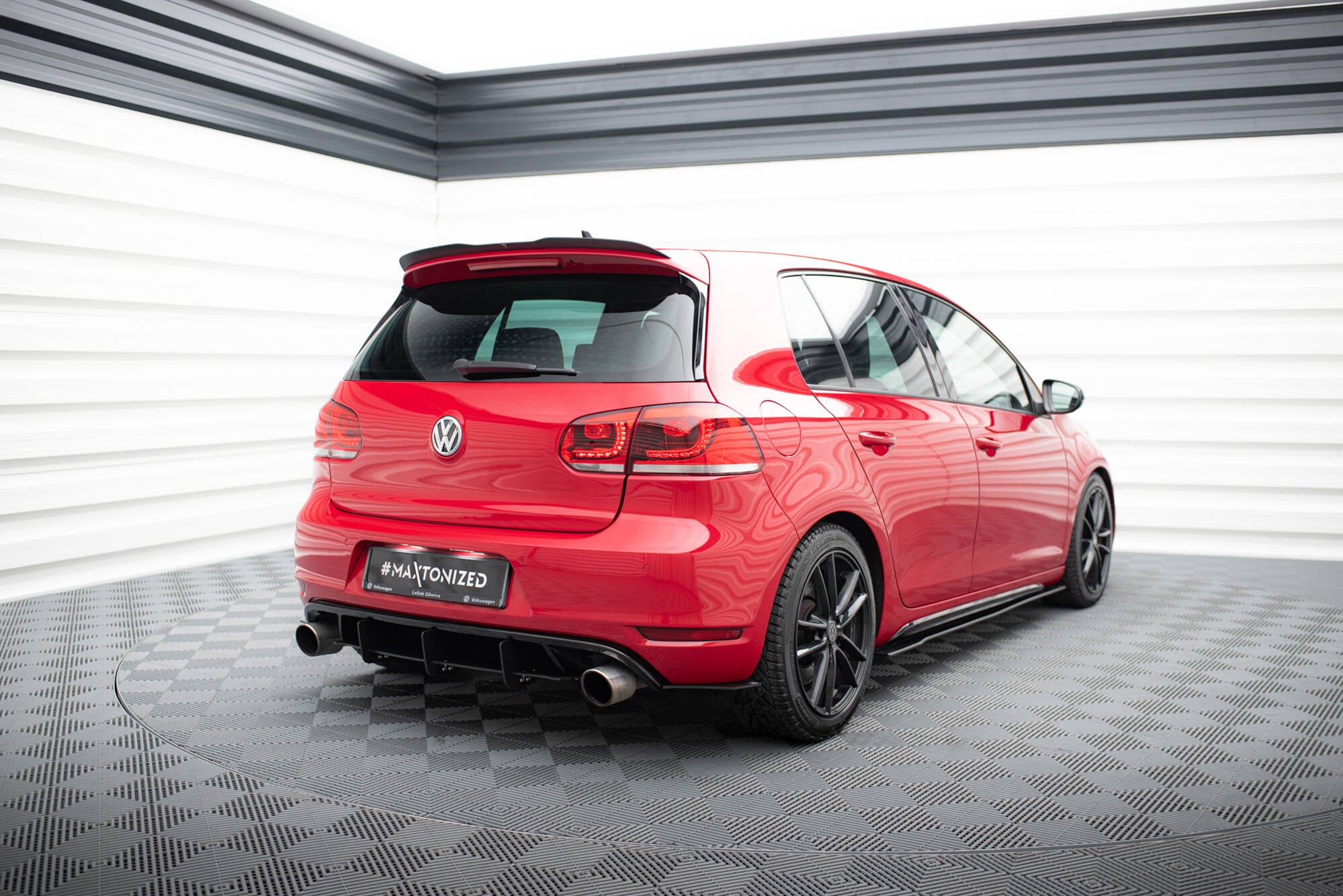 Maxton Design VW GOLF 6 GTI / 35TH Diffusor Heck Ansatz passend für Heckschürze passend für & Heck Ansatz Flaps Diffusor passend für