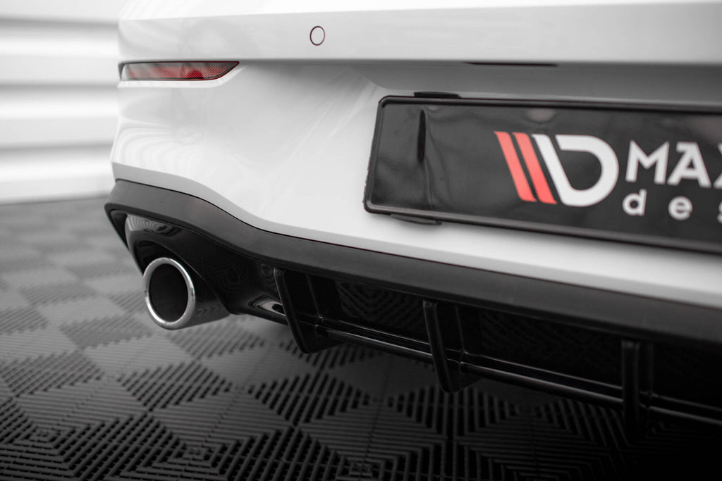 Maxton Design Diffusor Heck Ansatz V.3 passend für VW Golf GTI Mk8 schwarz Hochglanz