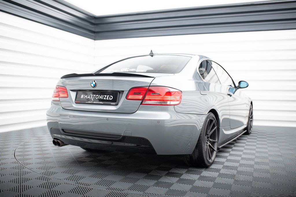Maxton Design Spoiler CAP passend für BMW 3er M-Paket Coupe E92 schwarz Hochglanz