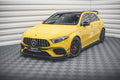Maxton Design Street+ Spoilerlippe Front Ansatz V.3 + Flaps passend für Mercedes-AMG A 45 S Aero Pack W177