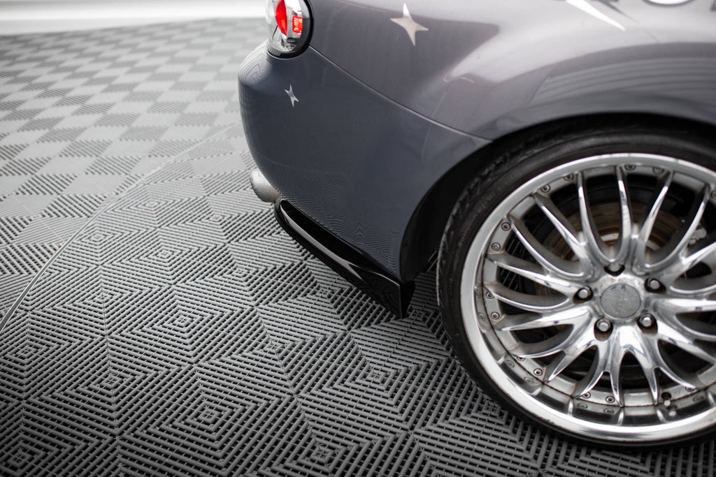 Maxton Design Heck Ansatz Flaps Diffusor passend für Mazda MX5 NC (Mk3) schwarz Hochglanz
