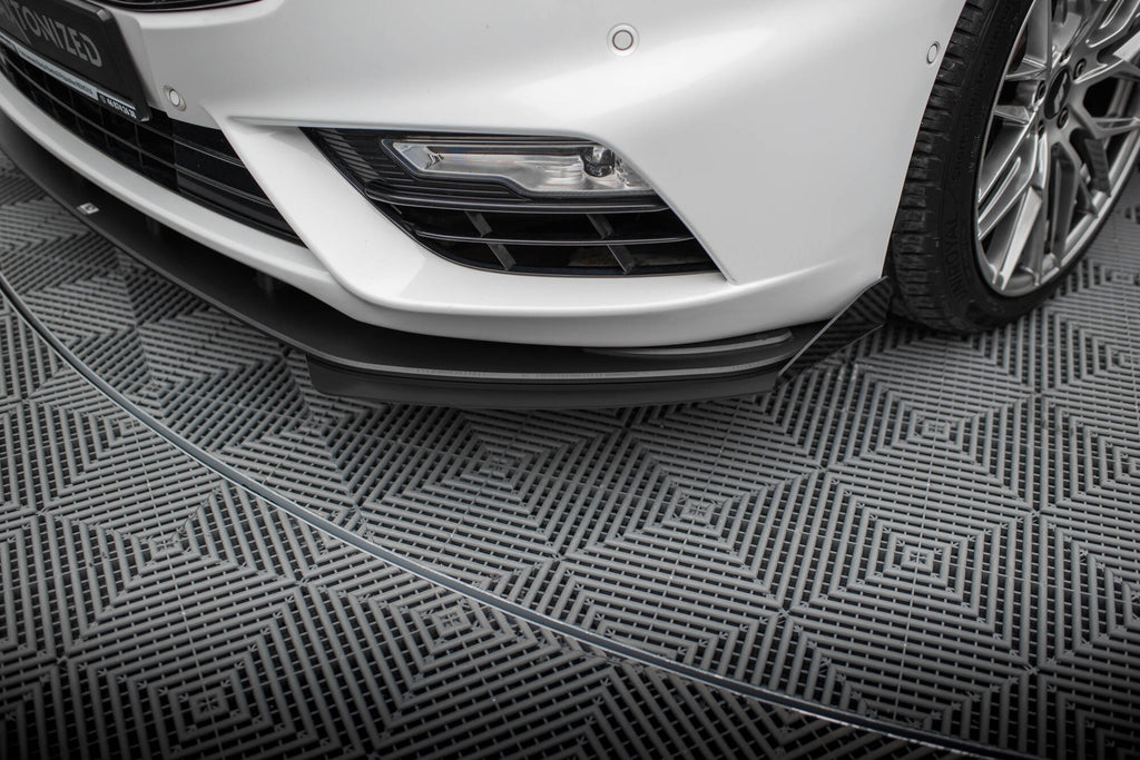 Maxton Design Front Stoßstange Flaps passend für Ford Mondeo Sport Mk5 Facelift / Fusion Sport Mk2 Facelift schwarz Hochglanz