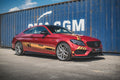 Maxton Design Street Pro Street+ Seitenschweller Leisten + Flaps passend für Mercedes-AMG C43 / AMG-Line Coupe C205 schwarz Hochglanz