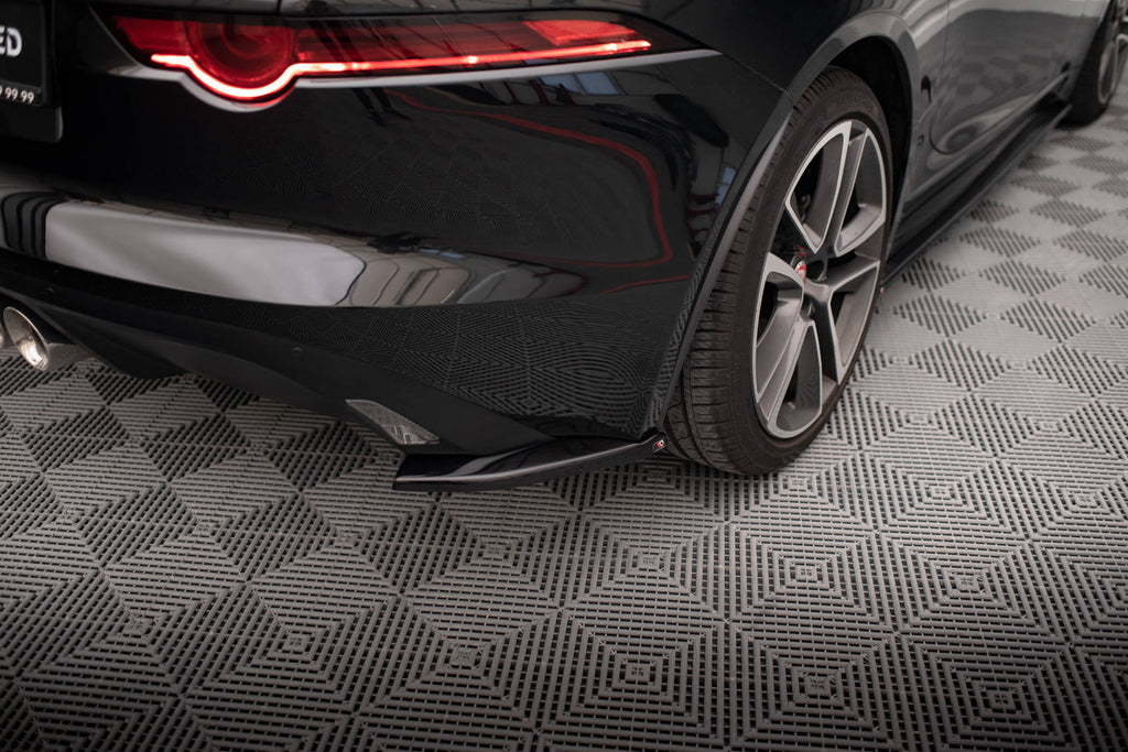 Maxton Design Heck Ansatz Flaps Diffusor passend für Jaguar F-Type X152 Facelift schwarz Hochglanz