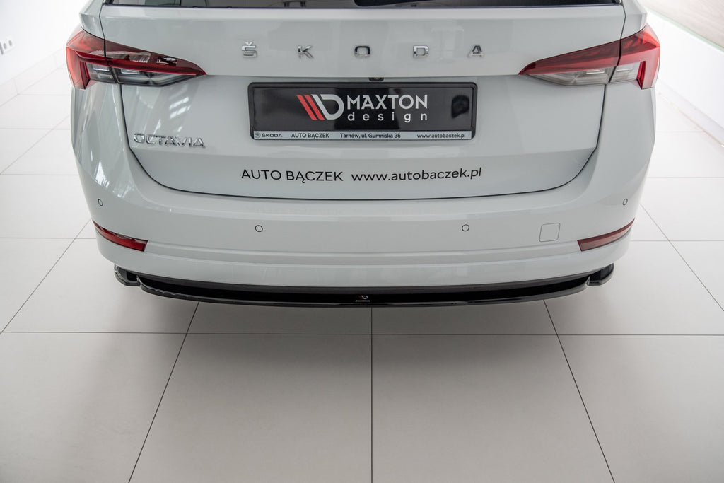 Maxton Design Heckansatz Skoda Octavia Mk4 schwarz Hochglanz für Skoda Octavia Standard