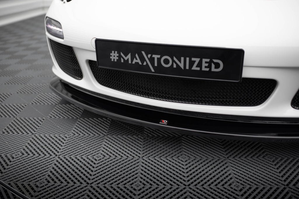 Maxton Design Street+ Spoilerlippe Front Ansatz V.2 passend für Porsche 911 Carrera 997 Facelift schwarz Hochglanz