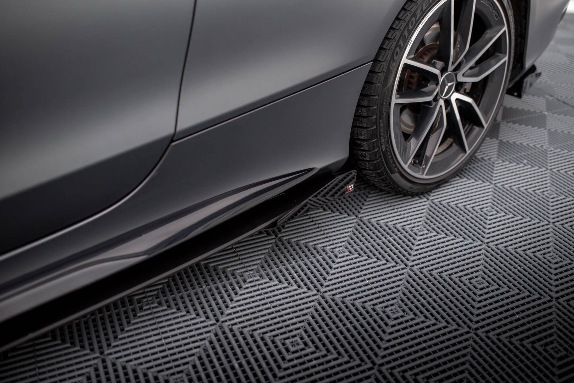 Maxton Design Seitenschweller Flaps passend für Mercedes-AMG C43 Coupe / Cabrio C205 Facelift / A205 Facelift schwarz Hochglanz