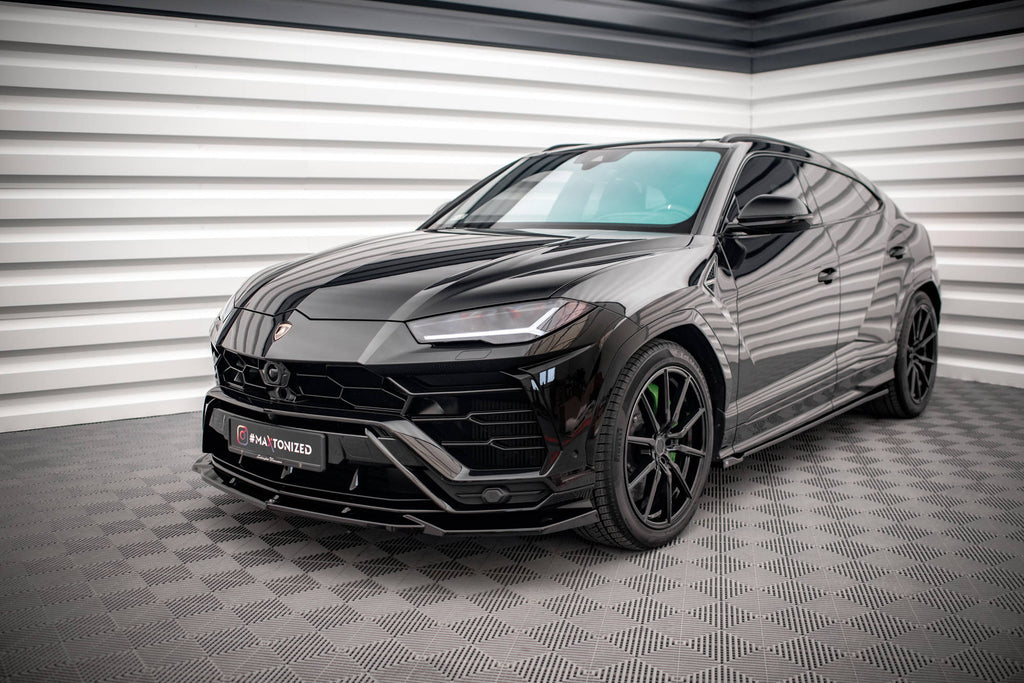 Maxton Design Street+ Spoilerlippe Front Ansatz V.2 passend für Lamborghini Urus Mk1 schwarz Hochglanz