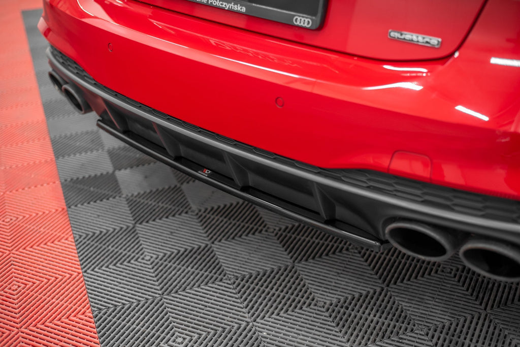 Maxton Design Mittlerer Diffusor Heck Ansatz für Audi S7 C8 Carbon Look