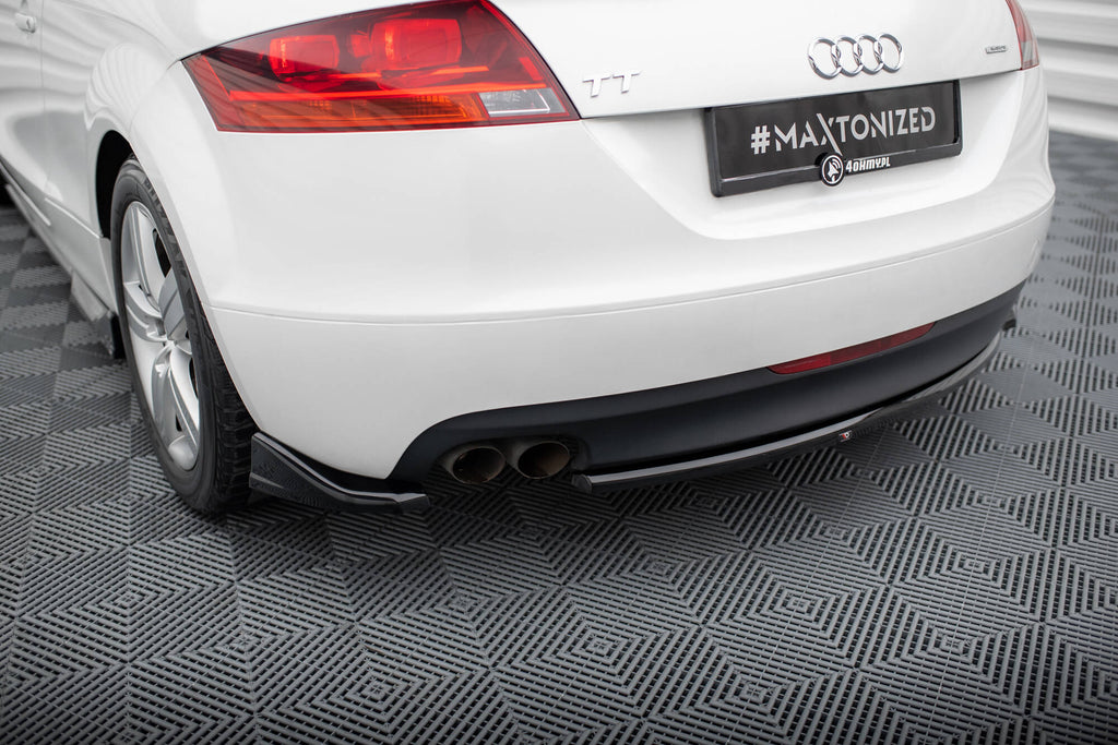 Maxton Design Heck Ansatz Flaps Diffusor passend für Audi TT 8J schwarz Hochglanz