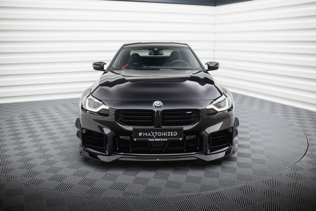 Maxton Design Street+ Spoilerlippe Front Ansatz V.1 passend für BMW M2 G87 schwarz Hochglanz