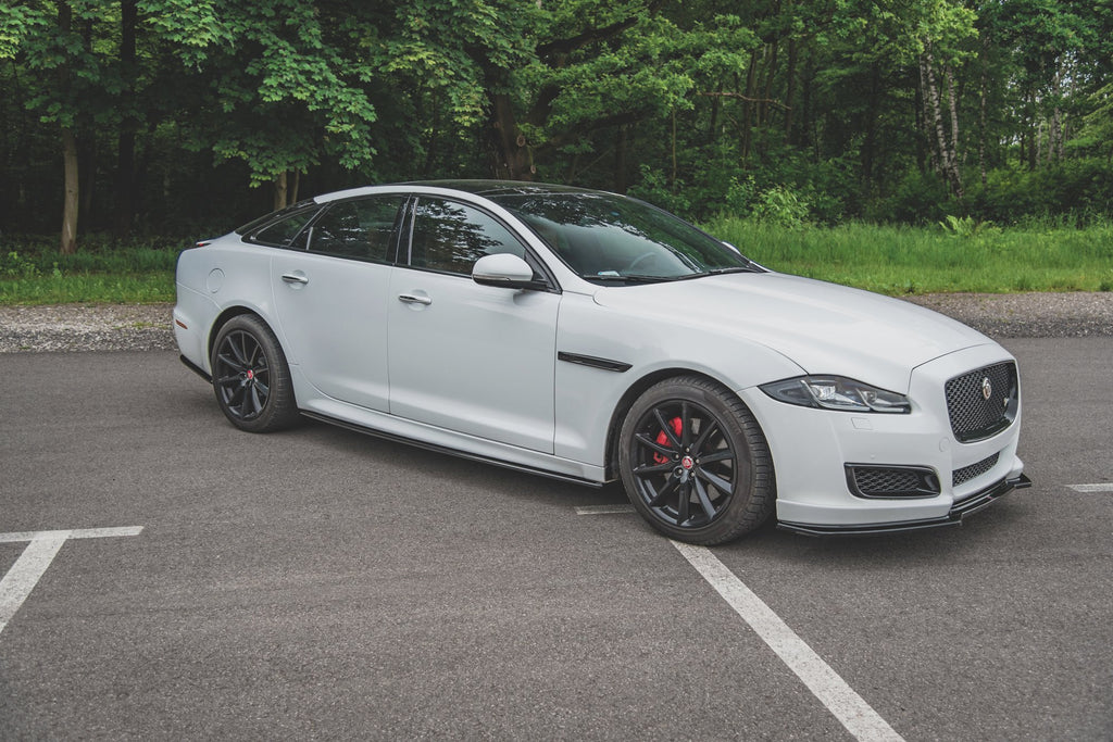 Maxton Design Street+ Seitenschweller Leisten passend für Jaguar XJ R-Sport X351 Facelift schwarz Hochglanz