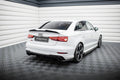 Maxton Design Heck Ansatz Flaps Diffusor V.2 passend für Audi RS3 Limousine 8V Facelift schwarz Hochglanz