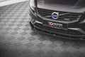 Maxton Design Street+ Spoilerlippe Front Ansatz V.2 passend für Volvo S60 R-Design Mk2 Facelift schwarz Hochglanz
