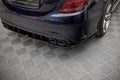 Maxton Design Street+ Mittlerer Diffusor RACE passend für Mercedes-AMG C 43 Limousine W205 Facelift schwarz Hochglanz