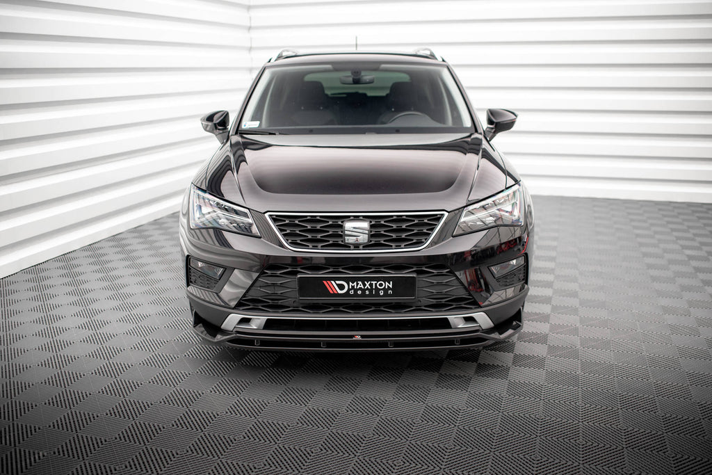 Maxton Design Street+ Spoilerlippe Front Ansatz passend für Seat Ateca Mk1 schwarz Hochglanz