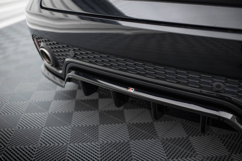Maxton Design Street+ Mittlerer Diffusor RACE passend für Jaguar E-Pace R-Dynamic Mk1 schwarz Hochglanz