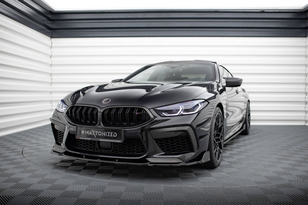 Maxton Design Street+ Spoilerlippe Front Ansatz V.1 + Flaps passend für BMW M8 Gran Coupe F93 / Coupe F92