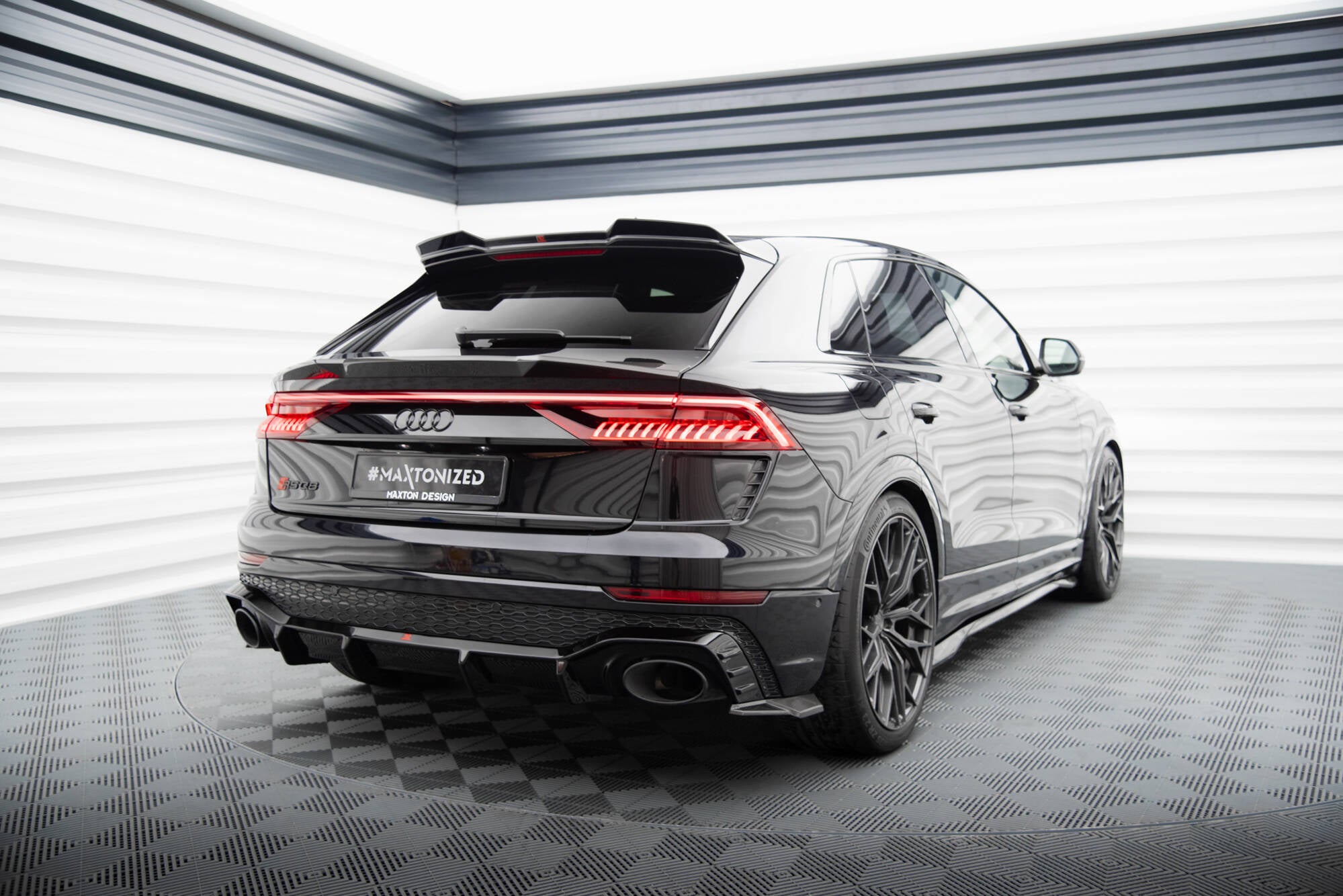 Maxton Design Prepreg Carbon Fiber Heck Ansatz Flaps Diffusor passend für Audi RSQ8 Mk1