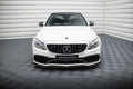 Maxton Design Street+ Spoilerlippe Front Ansatz V.1 passend für Mercedes-AMG C63 Limousine / Kombi W205 / S205 schwarz Hochglanz