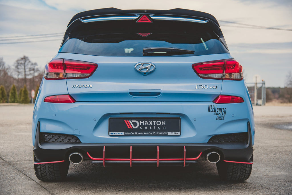 Maxton Design Street Pro Heck Ansatz Flaps Diffusor passend für Hyundai I30 N Mk3 Hatchback