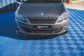 Maxton Design Street+ Spoilerlippe Front Ansatz V.2 passend für Peugeot 308 Mk2 schwarz Hochglanz