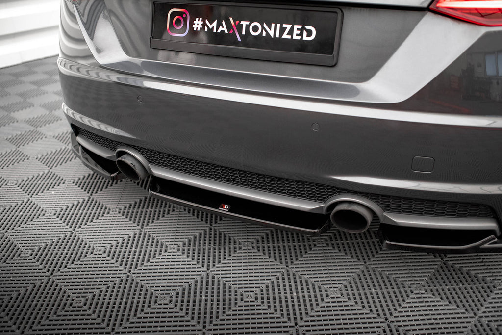 Maxton Design Heckansatz Audi TT S-Line 8S schwarz Hochglanz für Audi TT