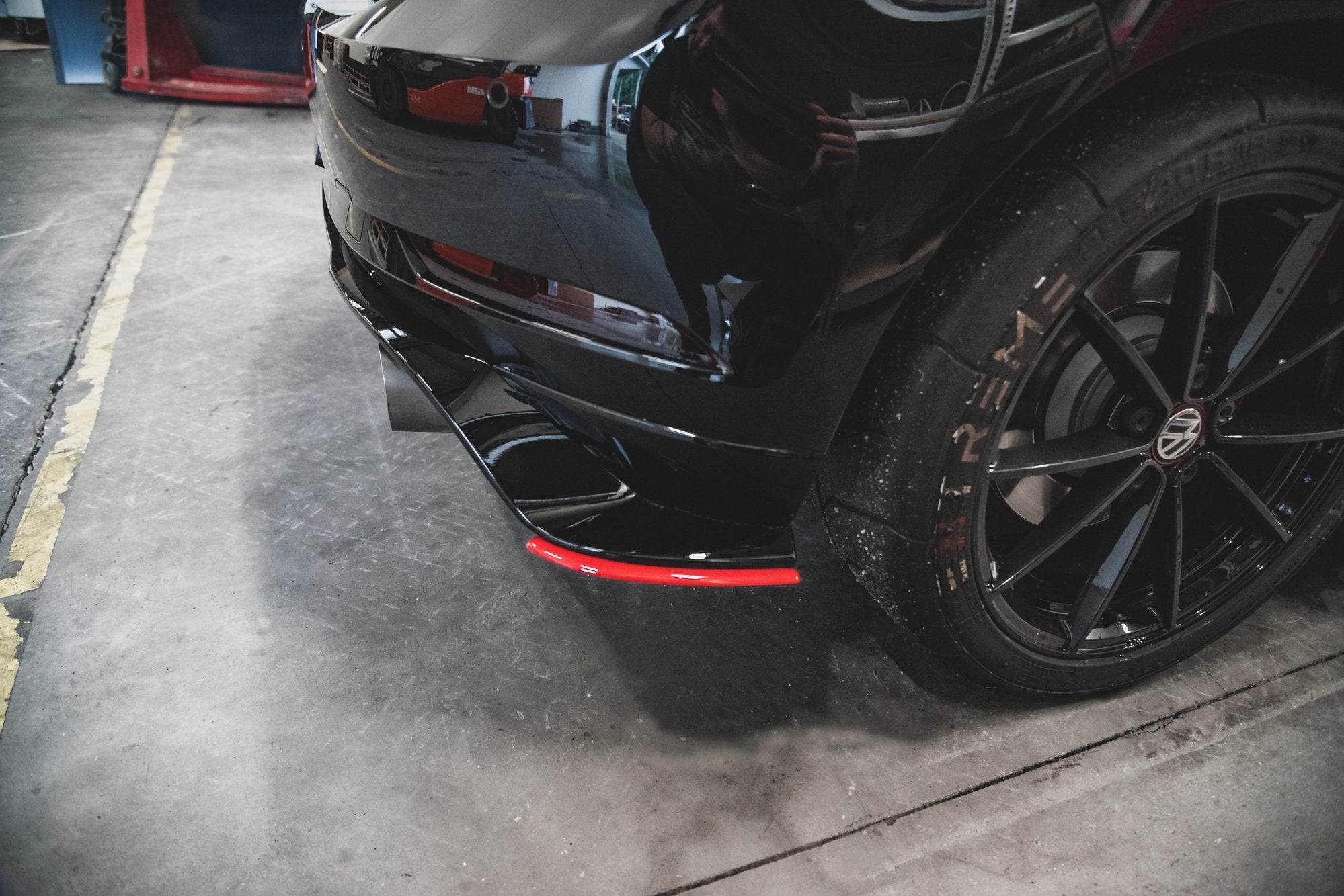 Maxton Design Heck Ansatz Flaps Diffusor für VW Golf 7 GTI TCR