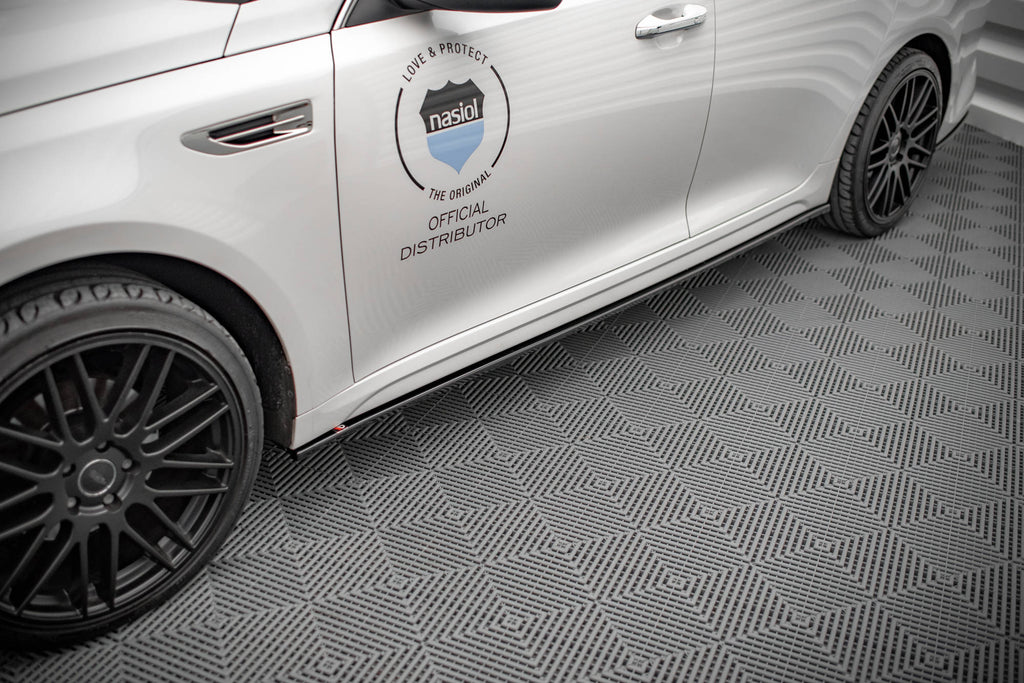 Maxton Design Street+ Seitenschweller Leisten passend für Kia Optima Mk4 schwarz Hochglanz