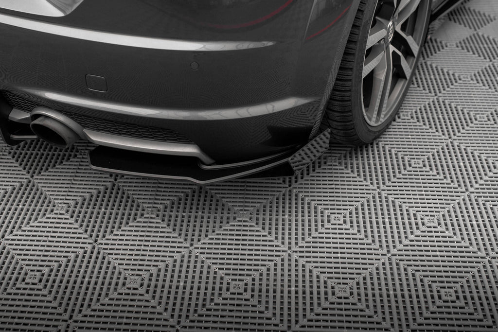 Maxton Design Street Pro Heck Ansatz Flaps Diffusor + Flaps passend für Audi TT S-Line 8S schwarz Hochglanz