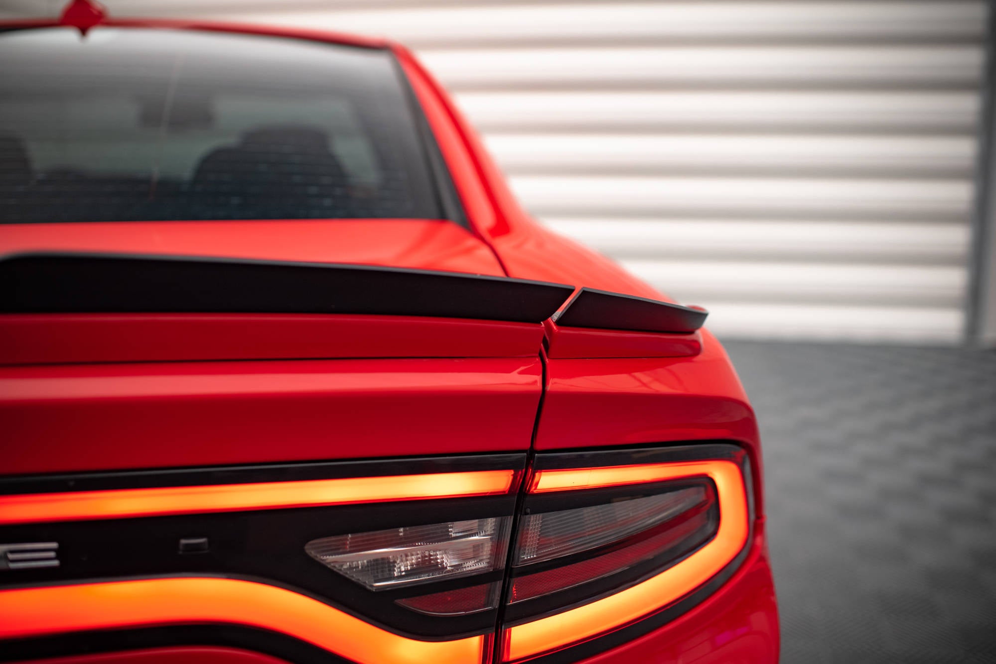 Maxton Design Spoiler CAP passend für Paket Dodge Charger RT Mk7 Facelift schwarz Hochglanz