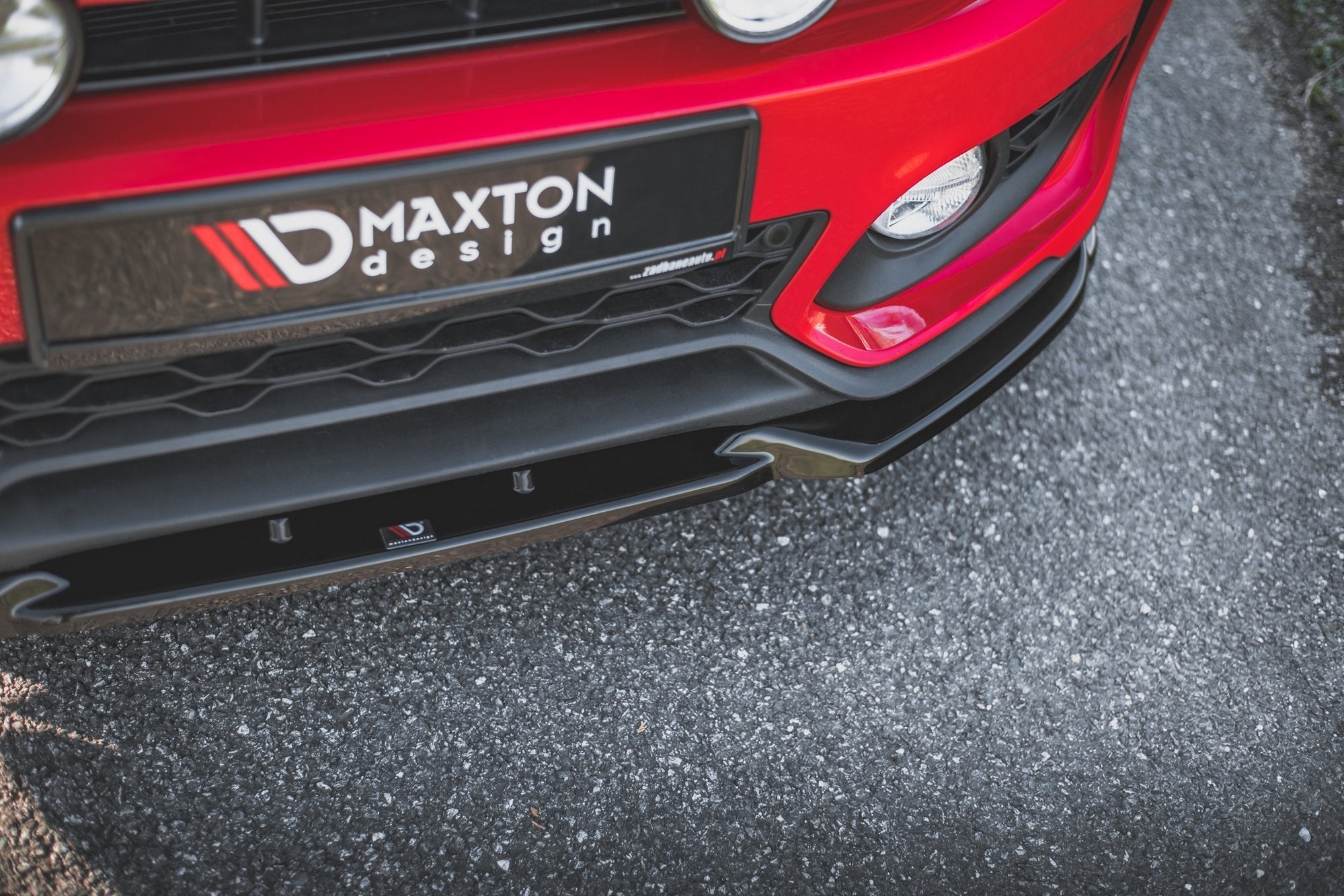 Maxton Design Street+ Spoilerlippe Front Ansatz V.1 passend für Mini Countryman Mk2 F60 JCW schwarz Hochglanz