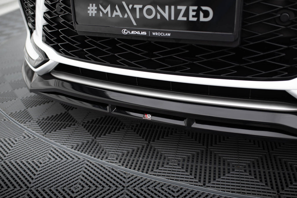 Maxton Design Street+ Spoilerlippe Front Ansatz passend für Lexus RX F-Sport Mk5 schwarz Hochglanz