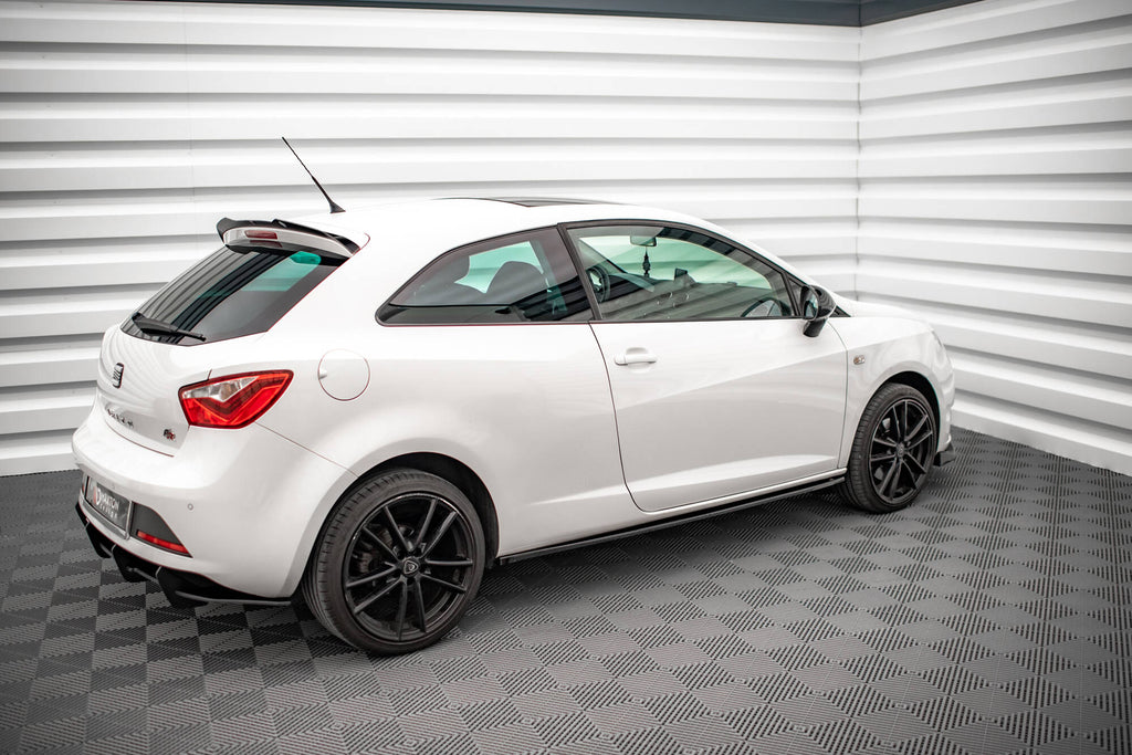 Maxton Design Street+ Seitenschweller Leisten passend für Seat Ibiza FR SC Mk4 Facelift schwarz Hochglanz
