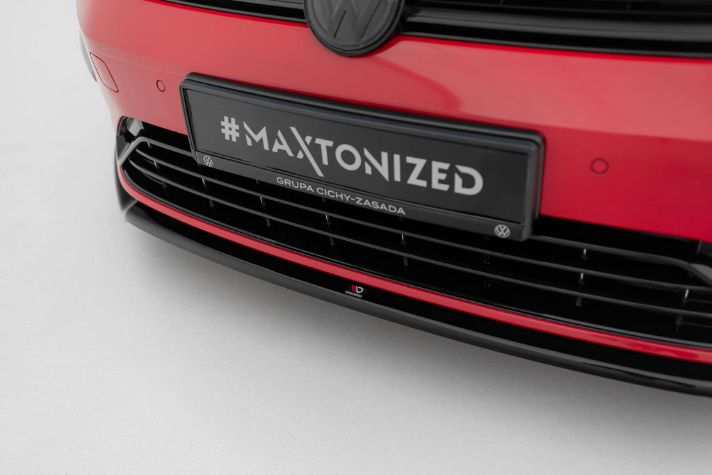 Maxton Design Street+ Spoilerlippe Front Ansatz V.2 passend für VW Golf R / R-Line Mk7 Facelift schwarz Hochglanz