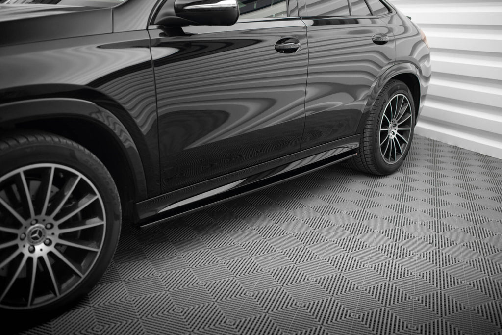 Maxton Design Street+ Seitenschweller Leisten passend für Mercedes-AMG / AMG-Line GLE Coupe C167 / C167 Facelift schwarz Hochglanz