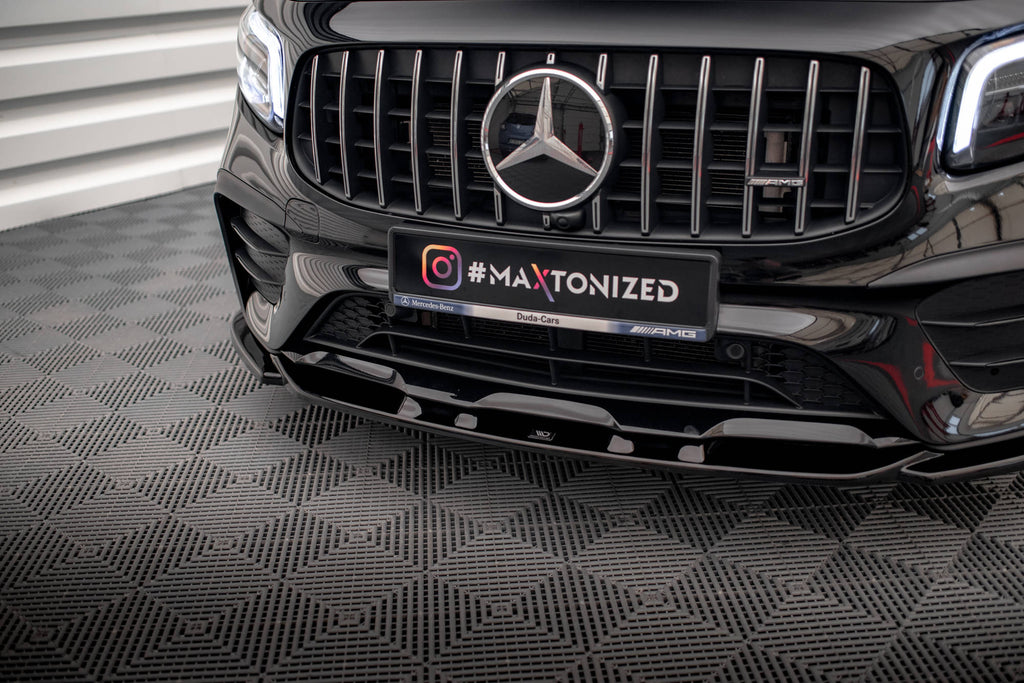 Maxton Design Street+ Spoilerlippe Front Ansatz V.2 passend für Mercedes-AMG GLB 35 / AMG-Line X247 schwarz Hochglanz