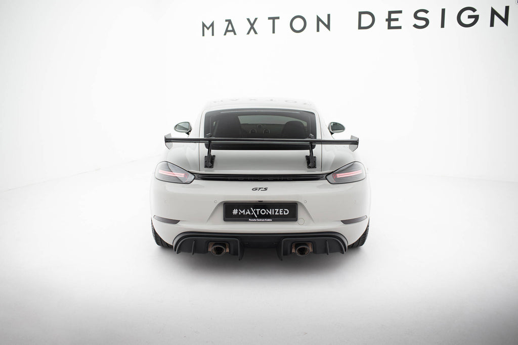 Maxton Design Carbon Spoiler With Upper Swan Mounting V.2 Porsche 718 Cayman 982c für Porsche Cayman 982c