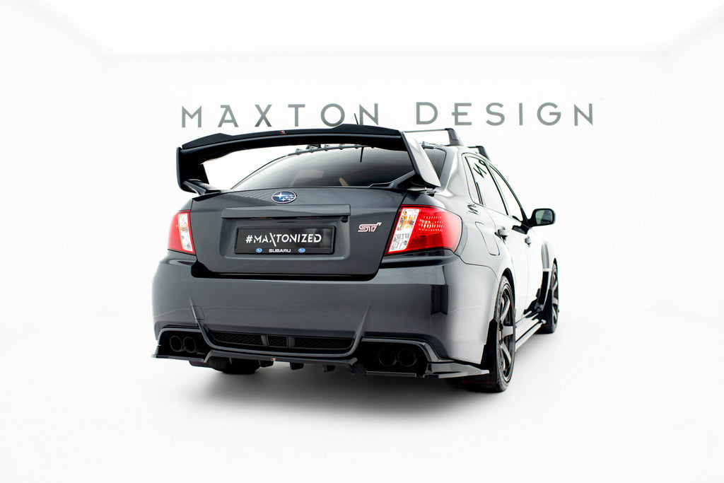 Maxton Design Spoiler CAP passend für Subaru Impreza WRX STI Mk3 Facelift schwarz Hochglanz