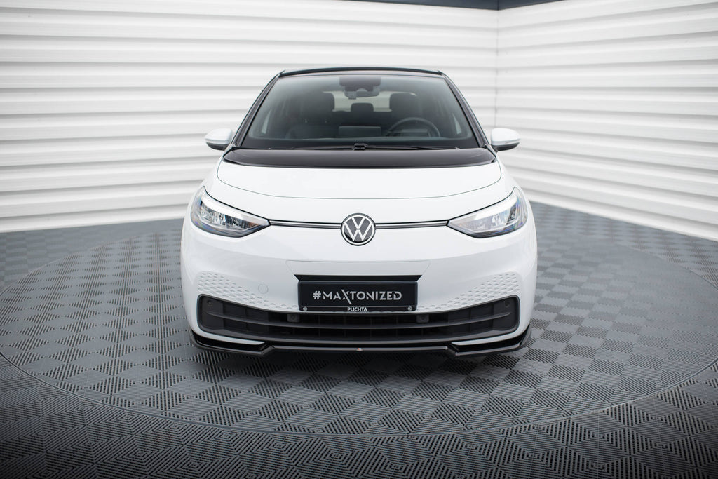 Maxton Design Street+ Spoilerlippe Front Ansatz V.1 passend für VW ID.3 Mk1 schwarz Hochglanz