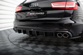 Maxton Design Diffusor Heck Ansatz passend für Audi A6 Limousine / Avant C7 (Doppelauspuff li. re.)