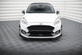 Maxton Design Street Pro Street+ Spoilerlippe Front Ansatz passend für + Front Stoßstangen Racing Flaps passend passend für Ford Fiesta Mk8 ST / ST-Line schwarz Hochglanz