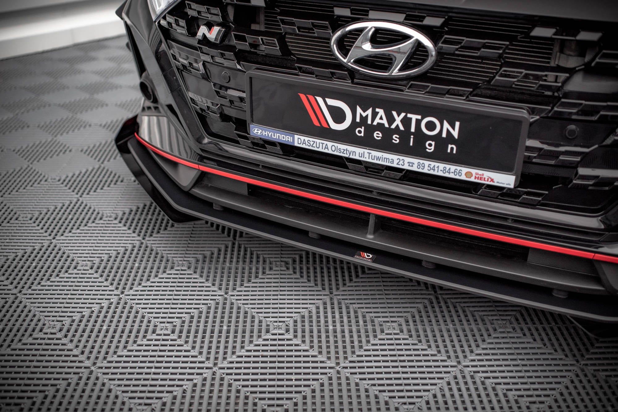 Maxton Design Front Stoßstange Flaps passend für Hyundai I20 N Mk3 schwarz Hochglanz