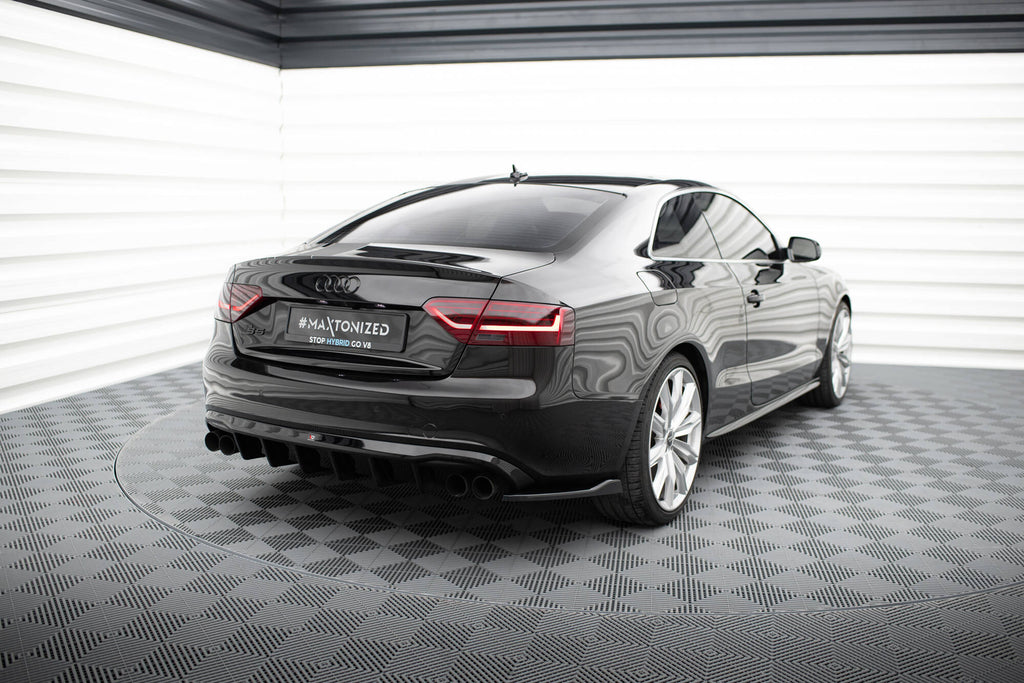 Maxton Design Heck Ansatz Flaps Diffusor V.2 passend für Audi S5 / A5 S-Line Coupe / Cabriolet 8T schwarz Hochglanz