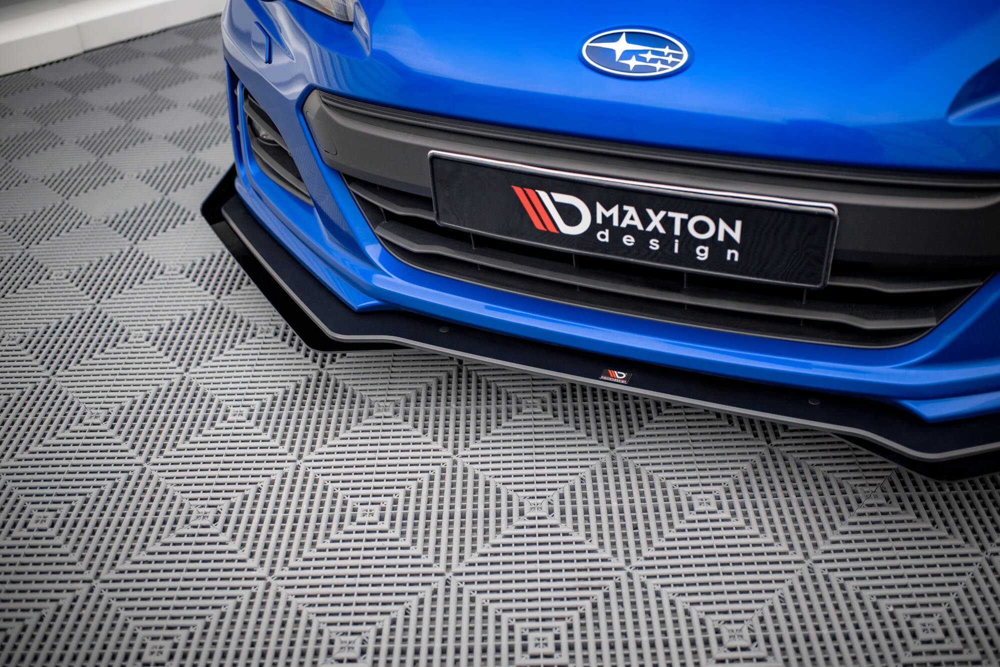 Maxton Design Street Pro Street+ Spoilerlippe Front Ansatz passend für + Flaps passend für V.1 + Flaps Subaru BRZ Mk1 Facelift schwarz Hochglanz
