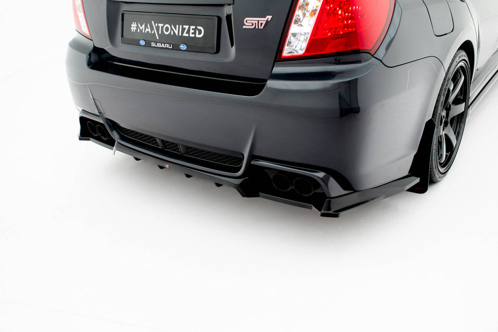 Maxton Design Street+ Mittlerer Diffusor RACE passend für Subaru Impreza WRX STI Mk3 Facelift schwarz Hochglanz
